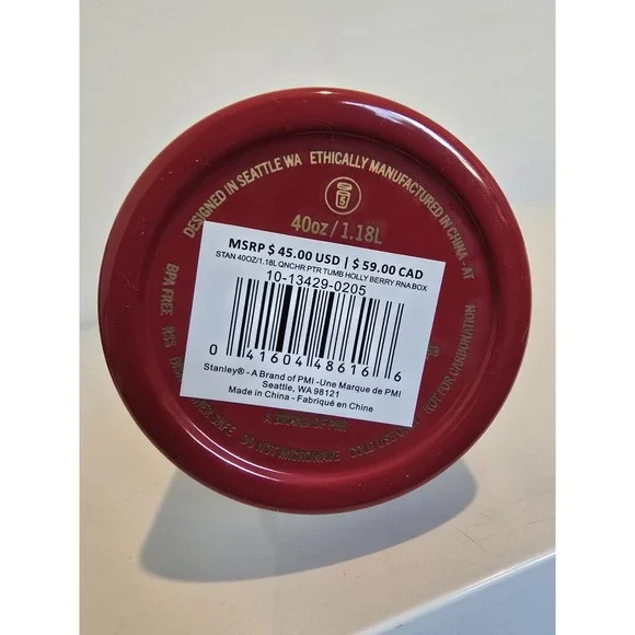 Stanley 40oz Pro Tour Tumbler Holly Berry Gloss Exclusive New - Picture 11 of 15